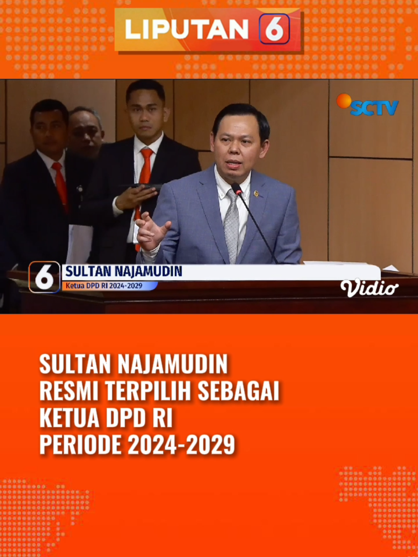 Sultan Najamudin terpilih sebagai Ketua DPD RI periode 2024-2029. #sultannajamudin #dpdri #dpd #newssctv #liputan6pagi #liputan6sctv #beritatiktok #tiktokberita #fyp #foryou #fypindonesia #tiktoknews #longervideos