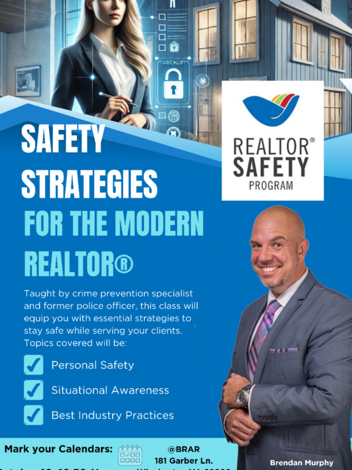 Excited to be teaching #realtorsafety ⚠️ next week. #agentsafetyfirst 