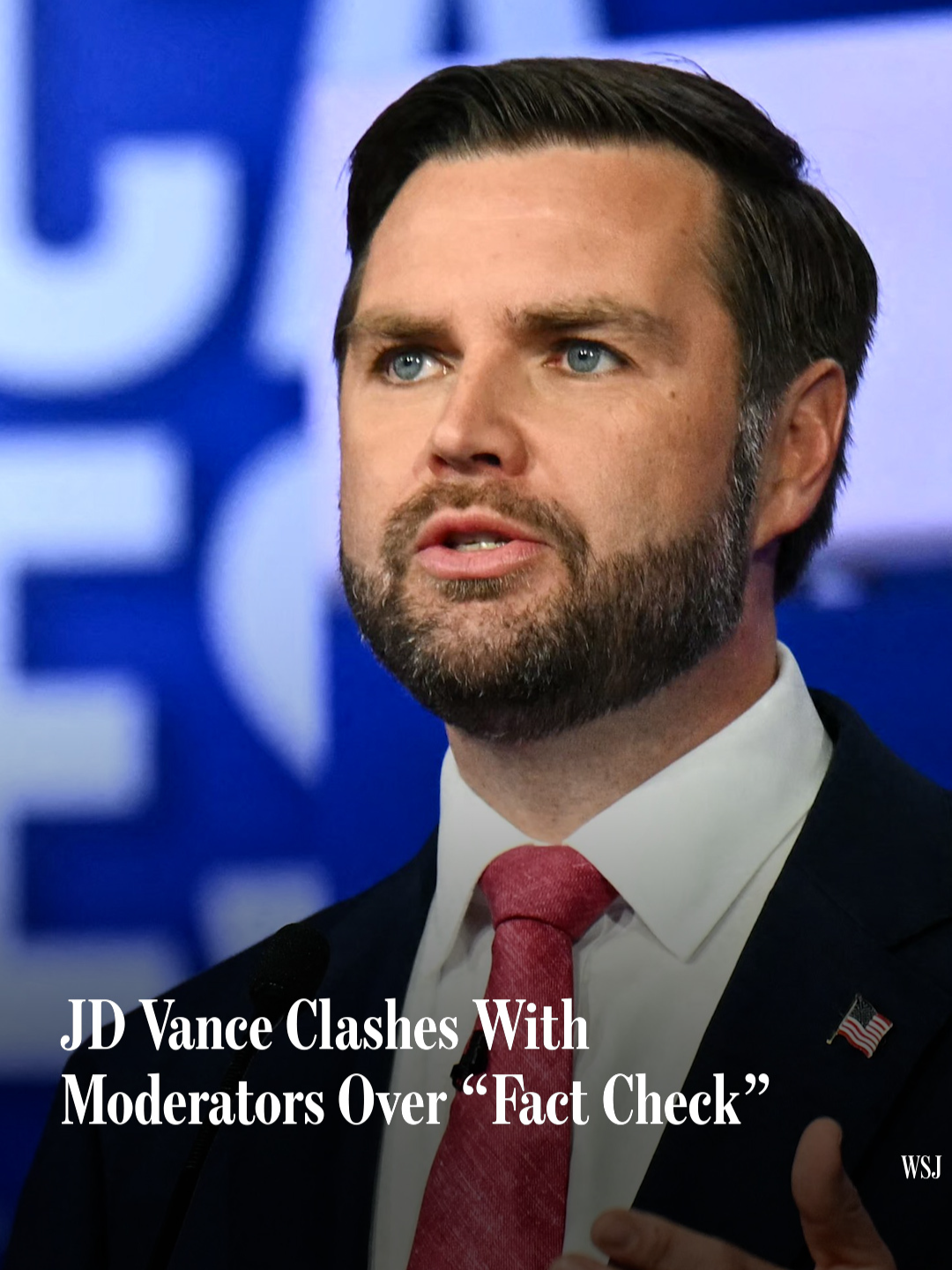 Ohio Sen. JD Vance clashed with moderators of the CBS News Vice Presidential Debate on Tuesday night, saying he was unfairly fact checked. Photo: Angela Weiss/AFP/Getty Images #politics #jdvance #timwalz #election2024 #wsj