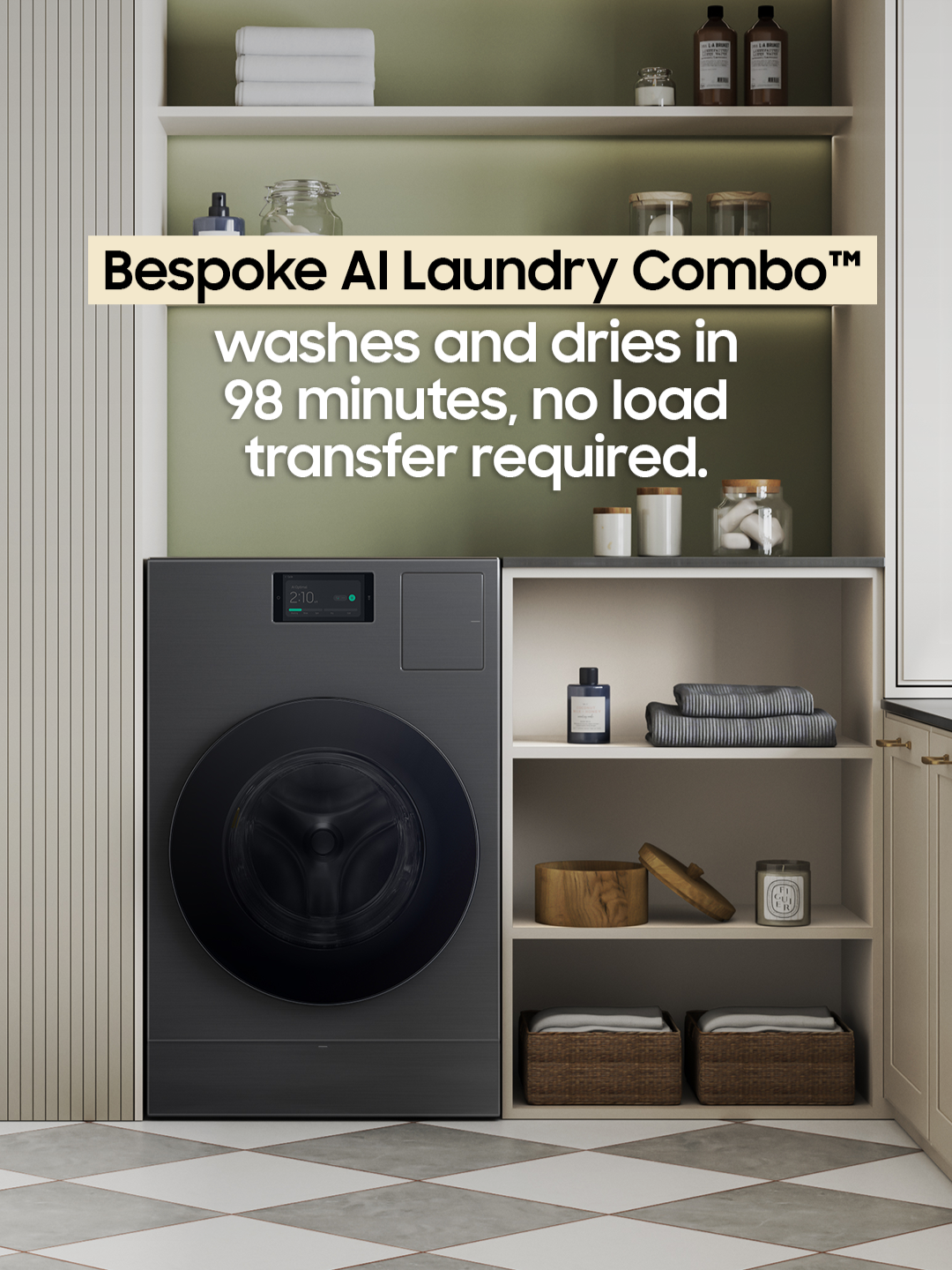 Laundry day is so much simpler with the Bespoke AI Laundry Combo™ All-in-One Combo Washer and Dryer. #BespokeAILaundryCombo #BespokeAI #SamsungBespoke #Samsung