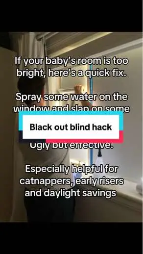 You know I love and recommend a black out blind in your baby’s room from about 8 weeks of age. If you’re waiting for a blind installation or looking for something a little more budget friendly, try some water and foil or even stick it on with blue tack. #sleeptraining #babysleep #thesleepconcierge #babysleeptips #babysleephelp #earlyrising #daylightsavings #catnap 