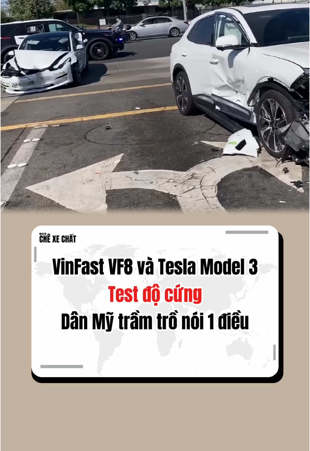 VinFast VF8 và Tesla Model 3 va chạm. #xuhuong #xuhuongtiktok #trend #trending #vinfast #vf8 