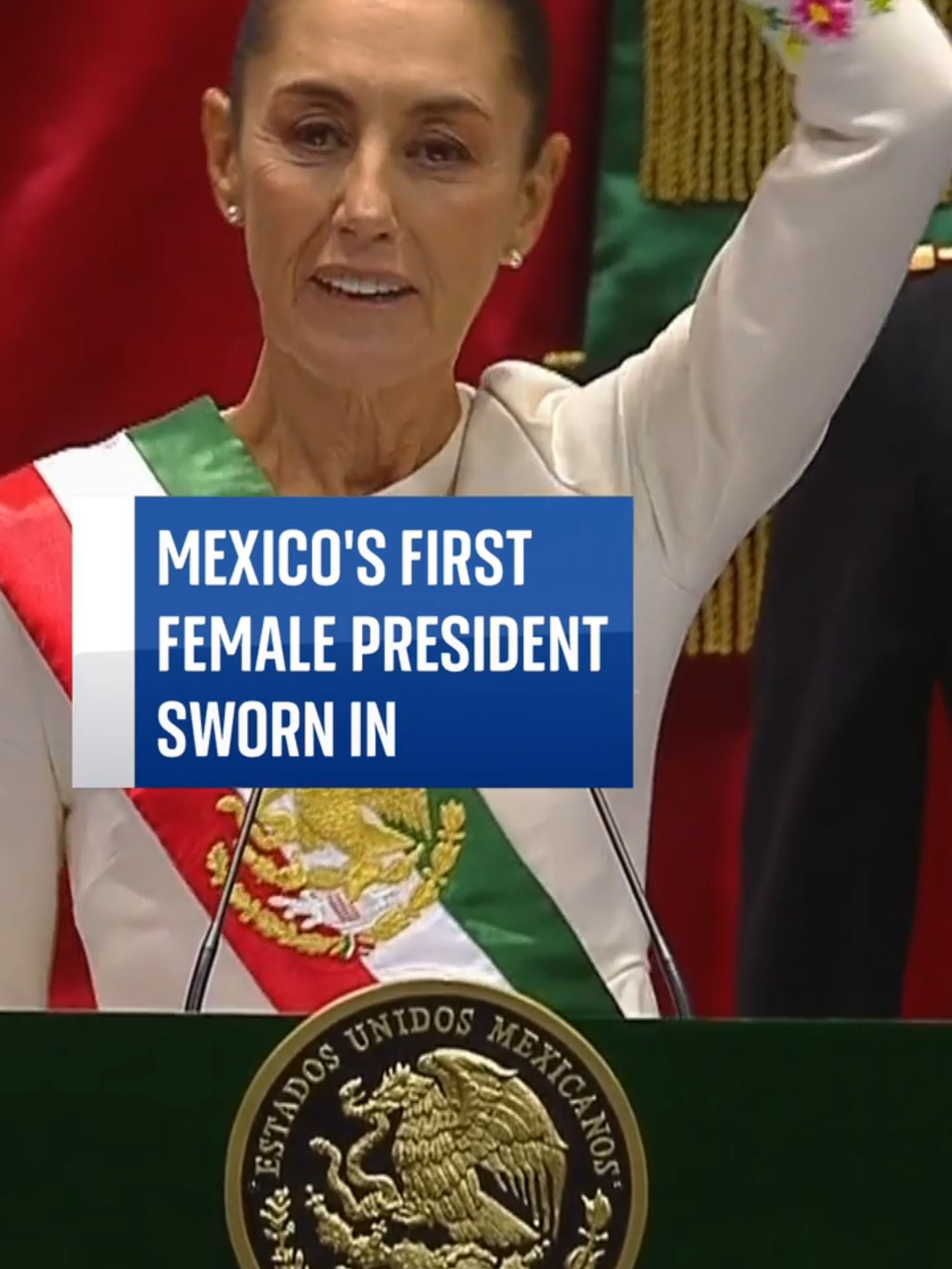 Claudia Sheinbaum was sworn in as Mexico's first female president in more than 200 years of independence to chants of 'Presidenta! Presidenta!' and 'Long Live Mexico!' #Mexico #ClaudiaSheinbaum