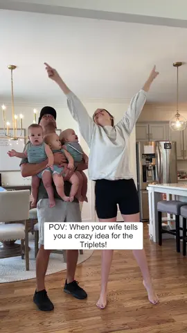 My Wife’s crazy idea for the Triplets! 🤣. It works! #triplets #baby #DIY #mom #dad #cute 