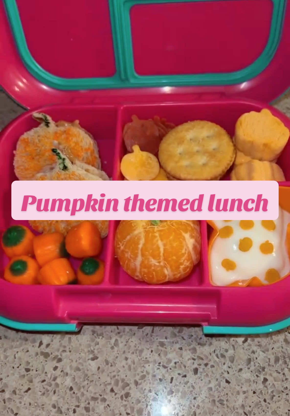 I love creating themed lunches for my daughter! The pumpkin shapes are so cute and perfect for fall! #lunchesforkids #kidlunchideas #lunchideas #lunchboxideas #lunchboxideasforkids #creatorsearchinsights 