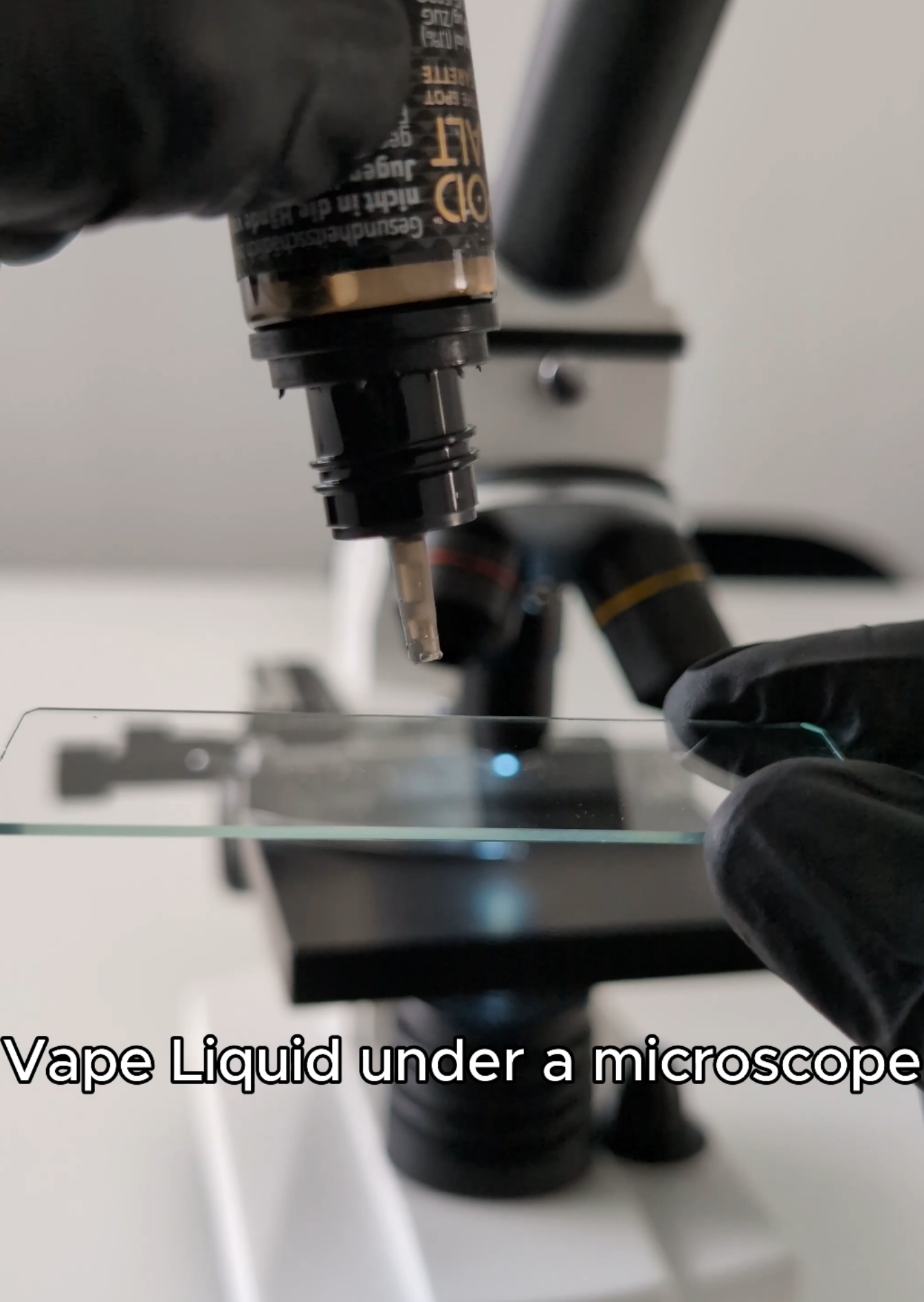 Vape Liquid under a microscope follow for more microscope Content  comment what i should prove next  #science #microscope 