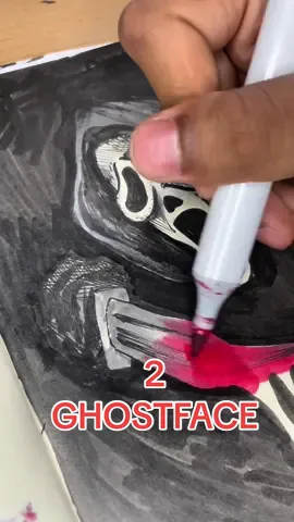 Replying to @clipshd75 DAY 2 of horror movie drawtober!! #ghostface #scream #comicart #inktober #inksketch 