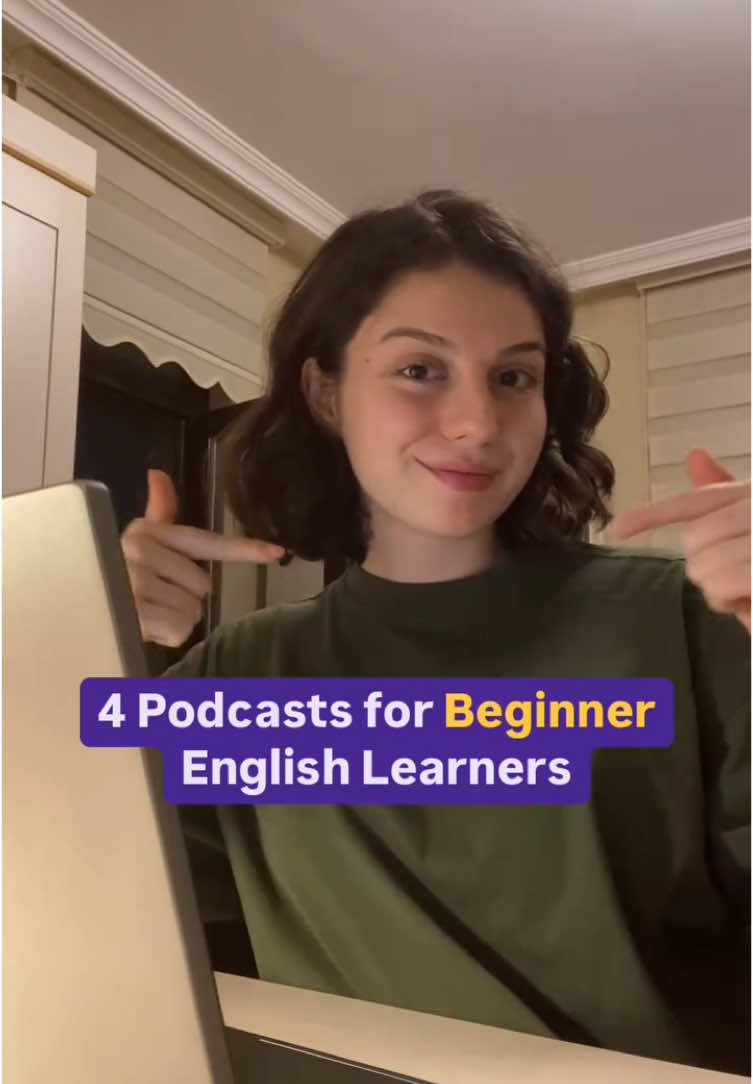 4 podcasts to improve your English as a beginner 🤩 #LearnEnglish #EnglishLearning #Podcasts #LanguageLearning #ESL #cathovenai #becathoven #cathoven