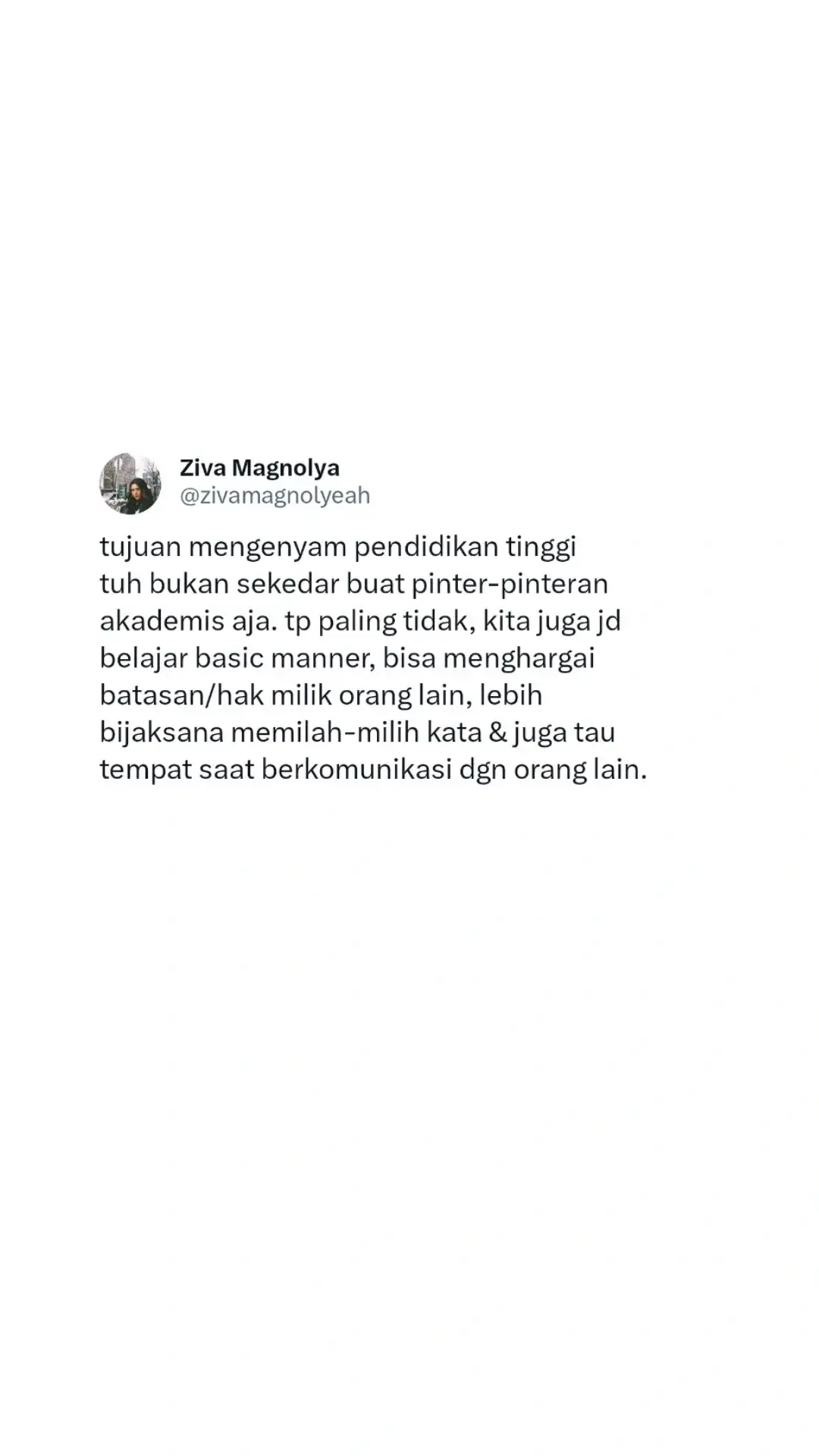 setinggi apapun gelarnya kalau ngga punya basic manner fatal kan?  #relatable #marah #Love #Relationship #trauma #trustissues #broken #brokenheart #patah #patahhati #mental #MentalHealth #love #relationship #girls #woman #co #boy #manja #lyodra #lyodraginting #takselalumemiliki #takselalumemilikilyodra #wish #wishlist #dream #impian #pasangan #jodoh #relationship #love #selflove #womanpower #woman #mood #overthinking #problem #girls #girlssupportgirls #pernikahan #pernikahanidaman #dream #wish #wishlist #impian  #girls #boy #suami #suamiistri #halal #love #waktu #time #relationship #relatable #married #sad #sadstory #sadvibes #sadsong #sadvibes #quotes #quotestory #galau #galaubrutal #x #katakata #lyodra #lyodraginting #takselalumemiliki #takselalumemilikilyodra #single #music #musically #romance #spedup #spedupsounds #song #musik #galau #impian 