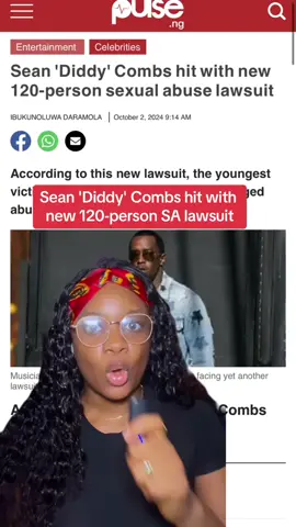 Sean 'Diddy' Combs hit with new 120-person SA lawsuit. #Pulsenigeria #tiktoknigeria #diddy #pulseviral #lawsuit 