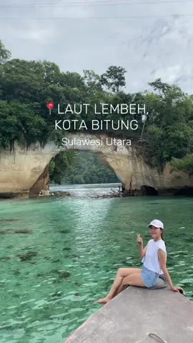 Natural beauty di Laut Lembeh kota Bitung Sulawesi Utara💚  tapi sayang lengkungan Pulau Serena udah runtuh sekarang.. #TTPetualangPro #Vlog #Trip #Wisata #PulauLembeh #SerunyaLiburan #TempatHealing #KotaBitung 