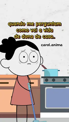 A dona de casa, só anda sem tempo #donadecasa #humor #animacao #meme #ilustração 