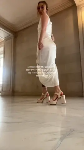 I hope shes proud of me ✨😂 #greendress #heels #fyp #sfcityhallwedding #sfcityhall #weddings 