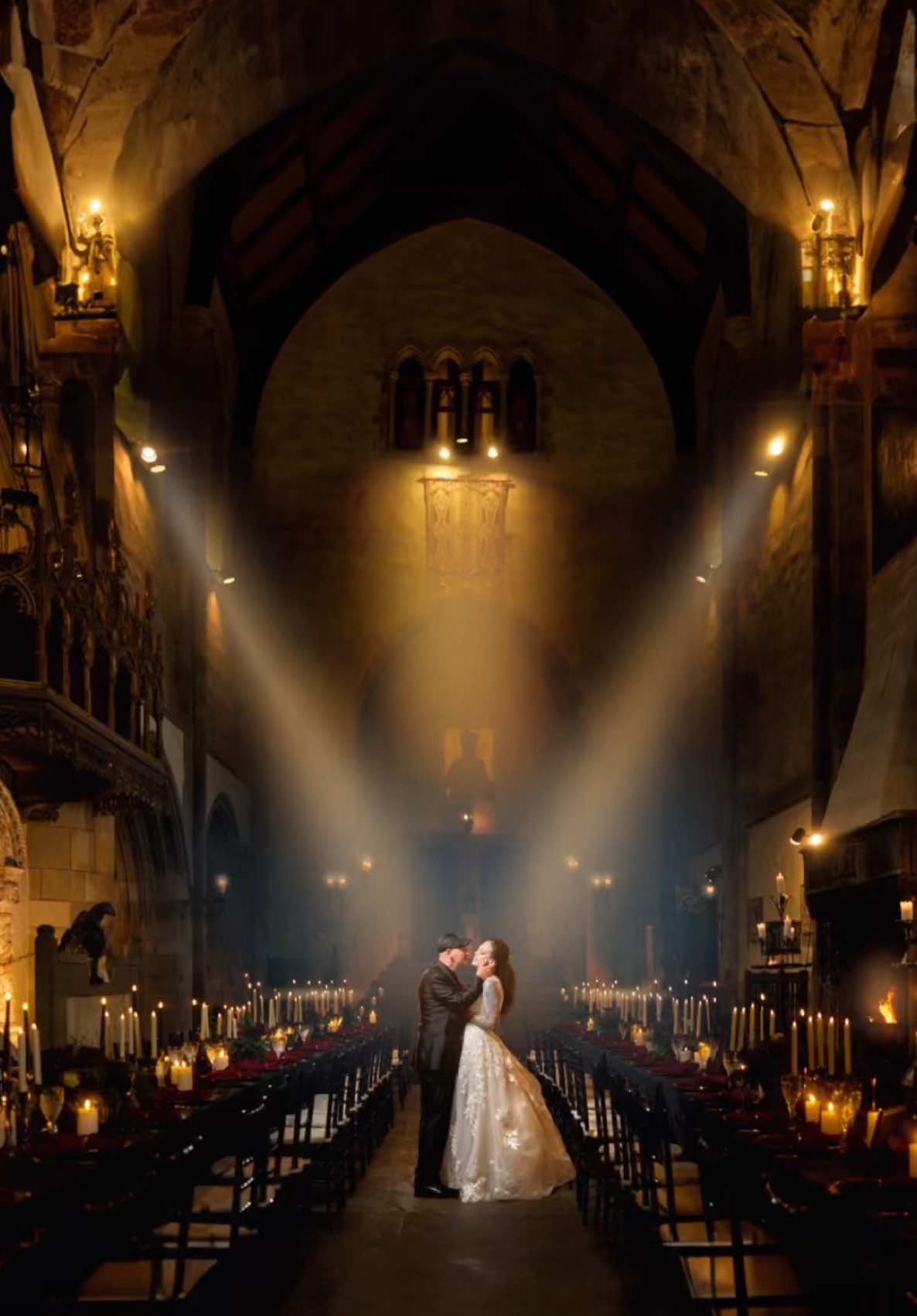 Client reactions like this make me love my job. The bride and groom were absolutely in awe when they saw these photos. The moment they stepped into the grand hall of Hammond Castle, they knew it was the right place for their dramatic and dark wedding, but seeing it captured like this took their breath away. They couldn’t believe how the light perfectly framed them, the candles creating an almost ethereal glow around them, making them feel like they were in a movie! They mentioned that the photos not only reflected the beauty of the venue but also the deep emotion and love they felt on their wedding day. It was beyond anything they could have imagined: pure perfection. 🕯️🕯️ Venue: @hammondcastlemuseum Designer/Coordinator: @laurenleopoldevents  Florist: @cidspecialevents  Catering: @alacarteparties  Entertainment: @tsgweddings @vibewithmark  Transportation: @blacktielimousineinc Glam Squad: @beautybostonartistry #HammondCastleWedding #BrideAndGroomGoals #EpicWeddingPhotography #LaurenAshleyStudios #CastleWedding #LuxuryWeddingPhotographer