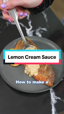 How to make an easy lemon cream sauce #sauce #cooking 
