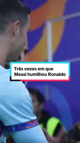 Três vezes em que Messi humilhou Ronaldo! #messi #ronaldo #futebol #futebolbrasileiro 