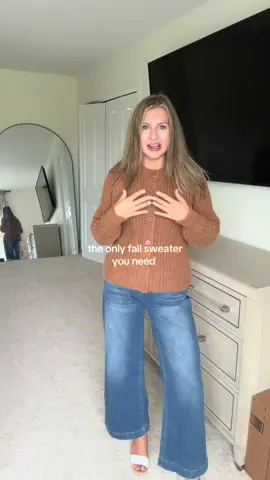 my favorite sweater trend for fall is definitely the fact that were wearing cardigans again 🤎 sweater weather has me so excited! #sweaterstyle #sweaterweather #sweaterseason #sweaters #womenfashion #momfashion #momoutfitideas #momoutfitinspo #cozyoutfits #comfyoutfits #comfystyle #easyoutfits #easyfalloutfits #easyoutfitideas #fashiontikttok #fashiontiktok #tiktokshopfinds #ttshopdeals #falldealsforyou #seasonessentials #fallessentials #fallfashiontrends #tiktokshopblackfriday #tiktokshopcybermonday #tiktokshopholidayhaul #fallsweaters 