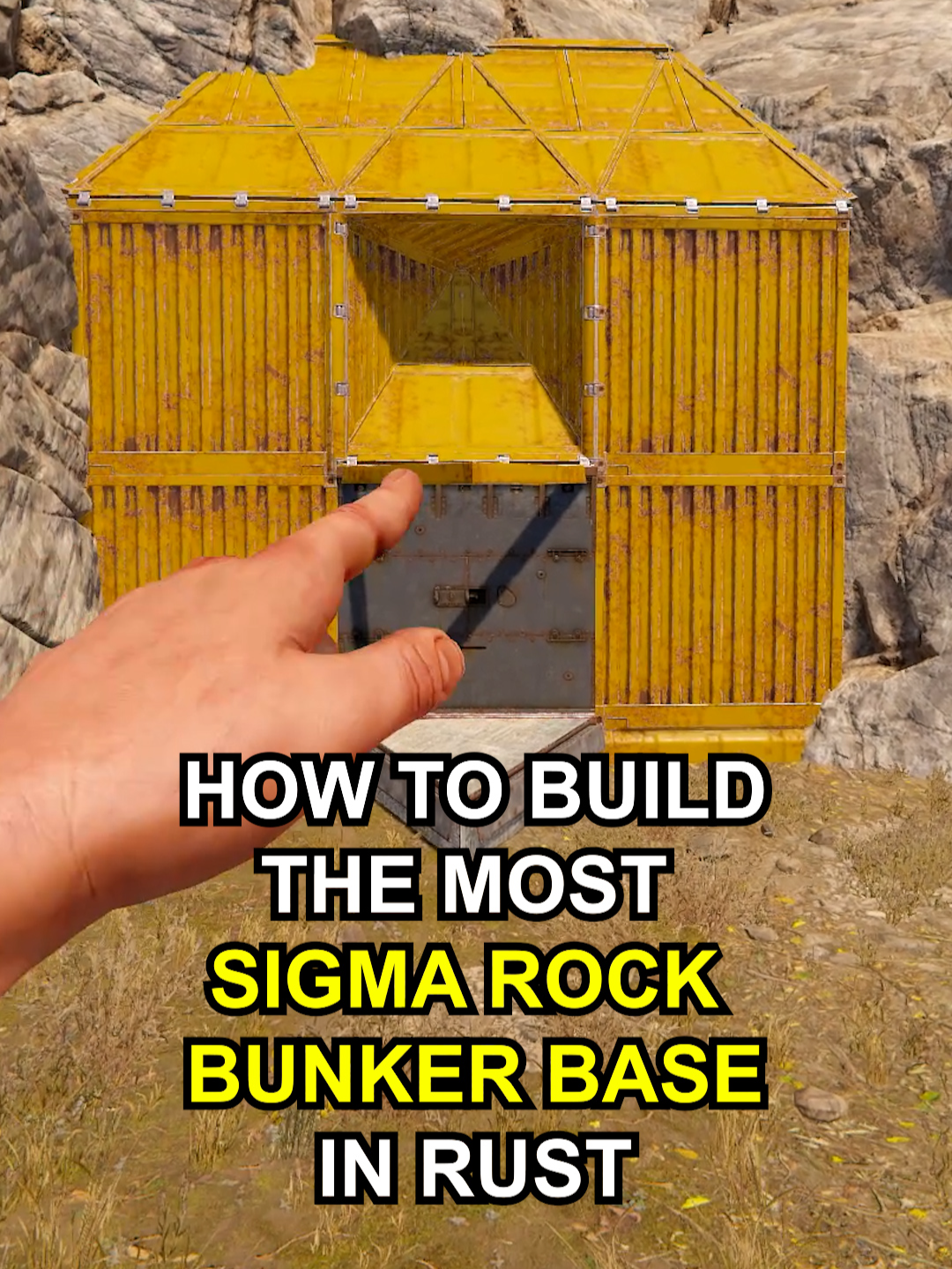 How To Build The MOST SIGMA ROCK BUNKER BASE In Rust #rustclips #gaming #playrust