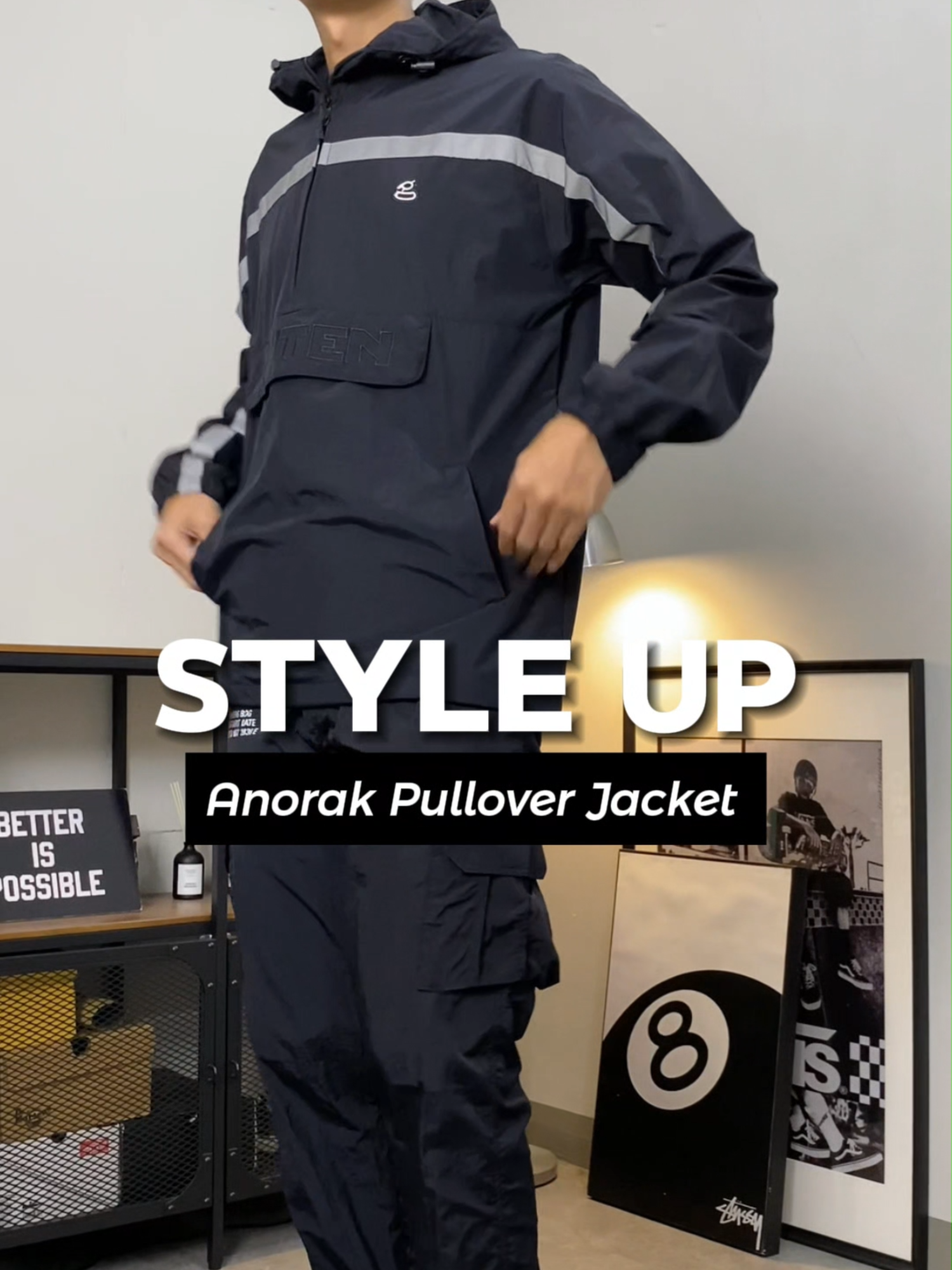 Fungsional dan fashionable!  Anorak Pullover Jacket ini bikin outfitmu makin standout nih guys🤩🔥#guteninc #OOTD #jackets #promoguncang1010