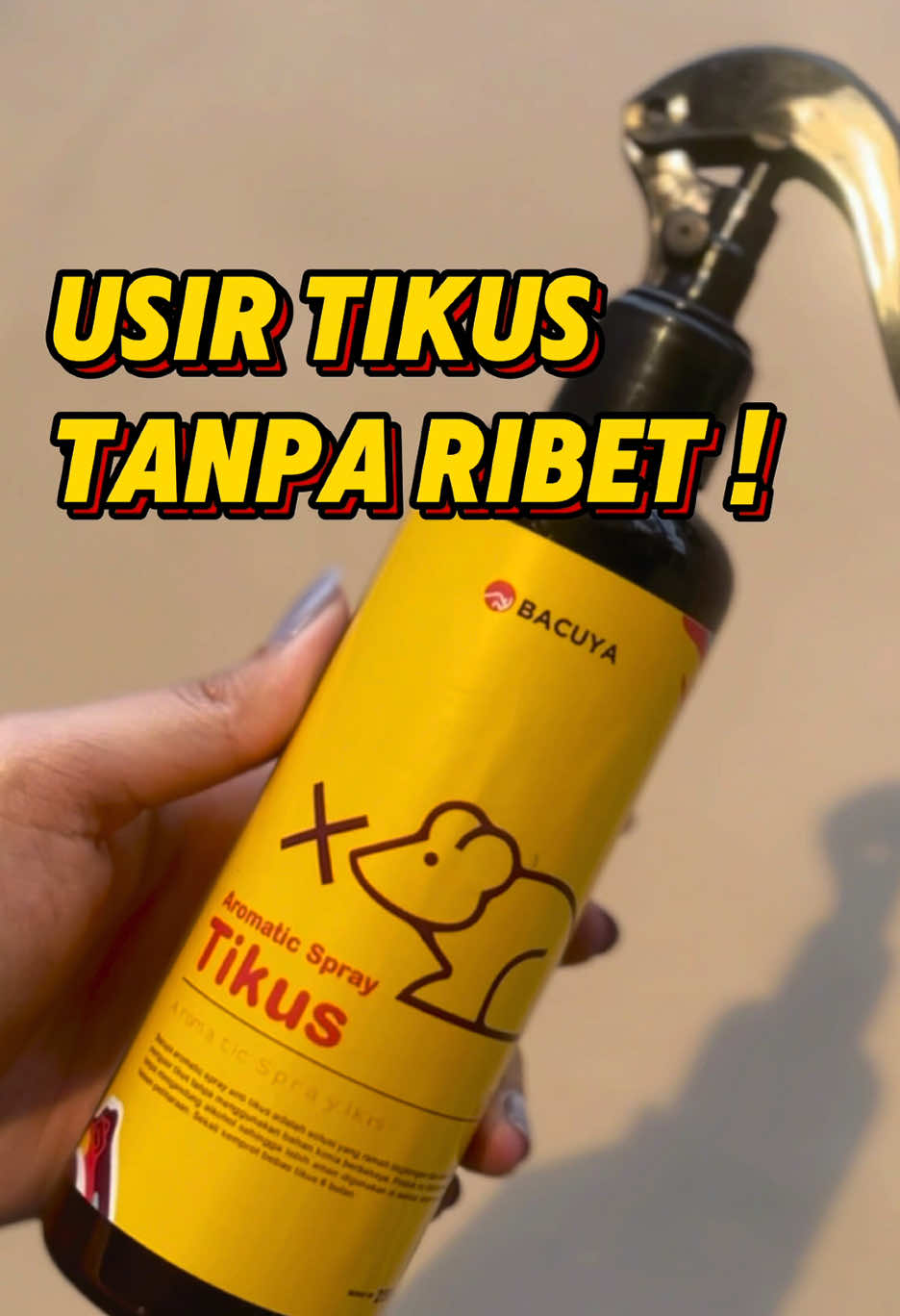 usir tikus zaman sekarang yang efektif tuh tinggal disemprot-semprot kaya gini guysss🤩 tanpa ribet & tanpa ninggalin bangkai 🐀 #bacuya #pengusirtikus #pembasmitikus #antitikus #tikus #pestcontrol 