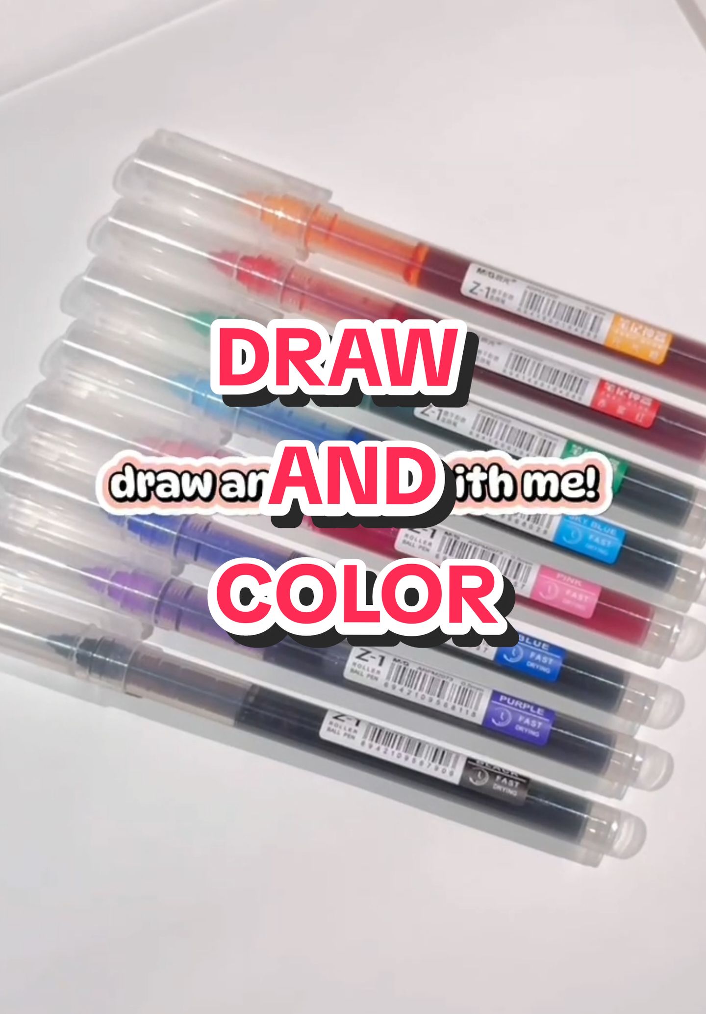 Draw and color with the M&G #Z1RollerballPen! 🌈🖋️ #MGStationery #LetIdeasFly #PrimeSupplies #Art #Creativity #Artober 