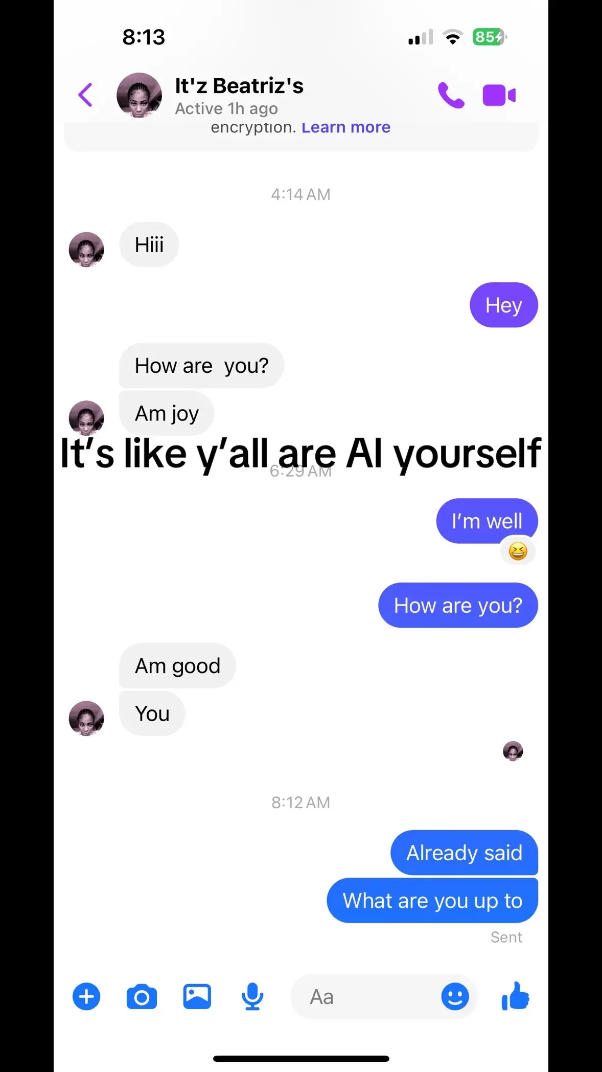 It’s like y’all are AI #ai #people #facebook #convo #stupidpeople 