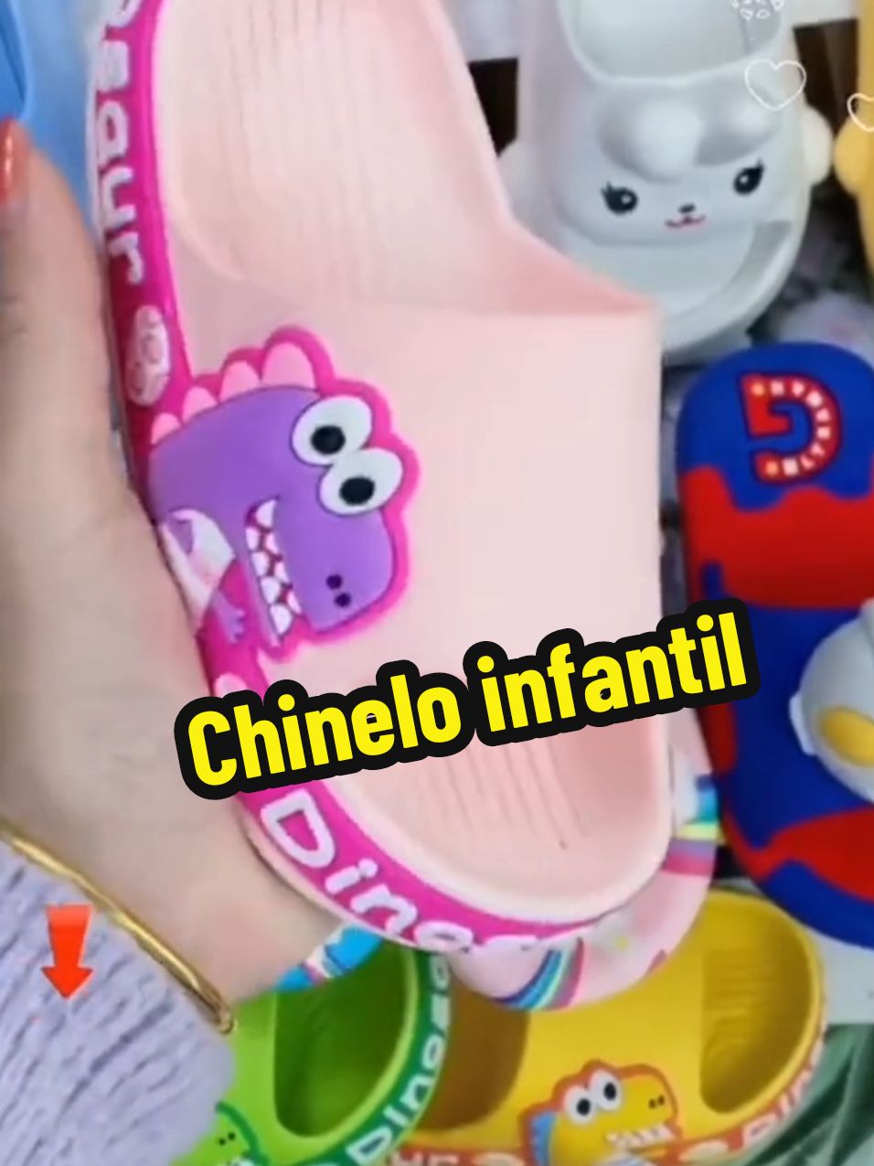 chinelo sandália infantil slides de dinossauro #shop #viral #achadinhos #sandália #Diadacriança