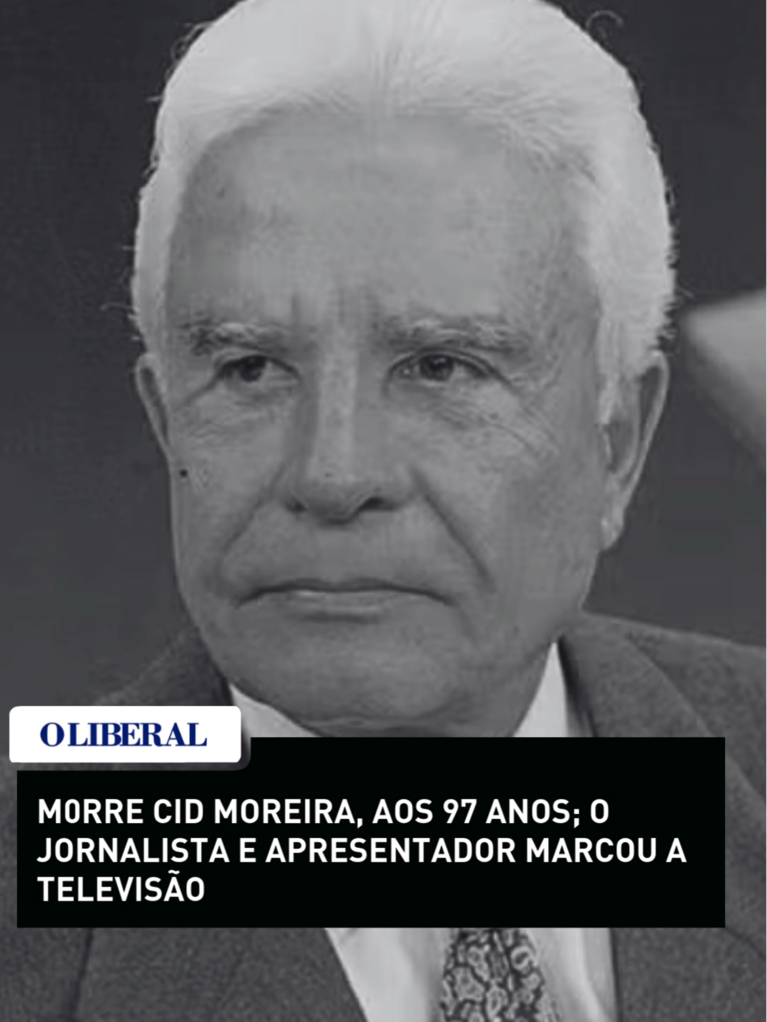 LUTO Cid Moreira m0rreu nesta quinta-feira, 03, no Rio de Janeiro. O apresentador e jornalista marcou a televisão brasileira com os trabalhos realizados por décadas na Globo. Ele apresentou o Jornal Nacional desde a estreia do telejornal, em setembro de 1969, até março de 1996, o que contabiliza 26 anos e quase sete meses de trabalho na produção, ao lado do também jornalista Sérgio Chapelin. 📸 Reprodução g1 / Acervo Globo #oliberal #cidmoreira #luto