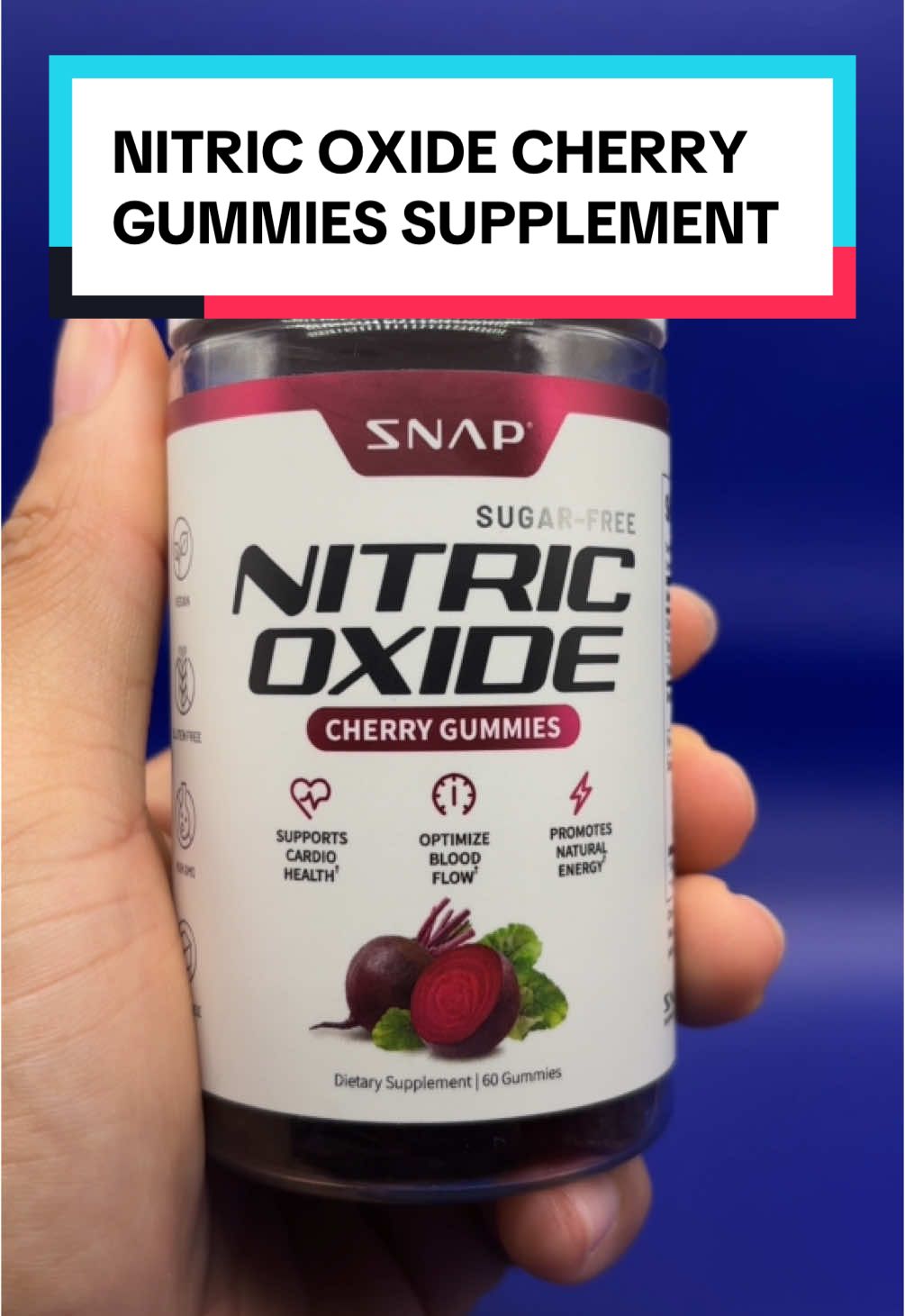 NITRIC OXIDE CHERRY GUMMIES SUPPLEMENT *Results may vary. Please consult your doctor if you have health concerns #beets #nitricoxidesupplements #gummies #snapsupplements #supplements #TreasureFinds #nitricoxidegummies #fyp #seasonalessentials 