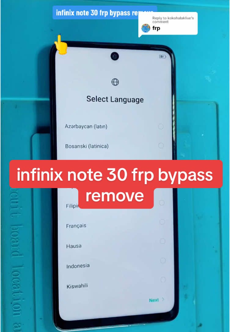 Replying to @kokohalaklive infinix note 30 frp bypass remove✅