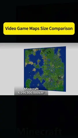 Video Game Maps Size Comparison #comparison #videogames #maps #Minecraft #explore #fyp 