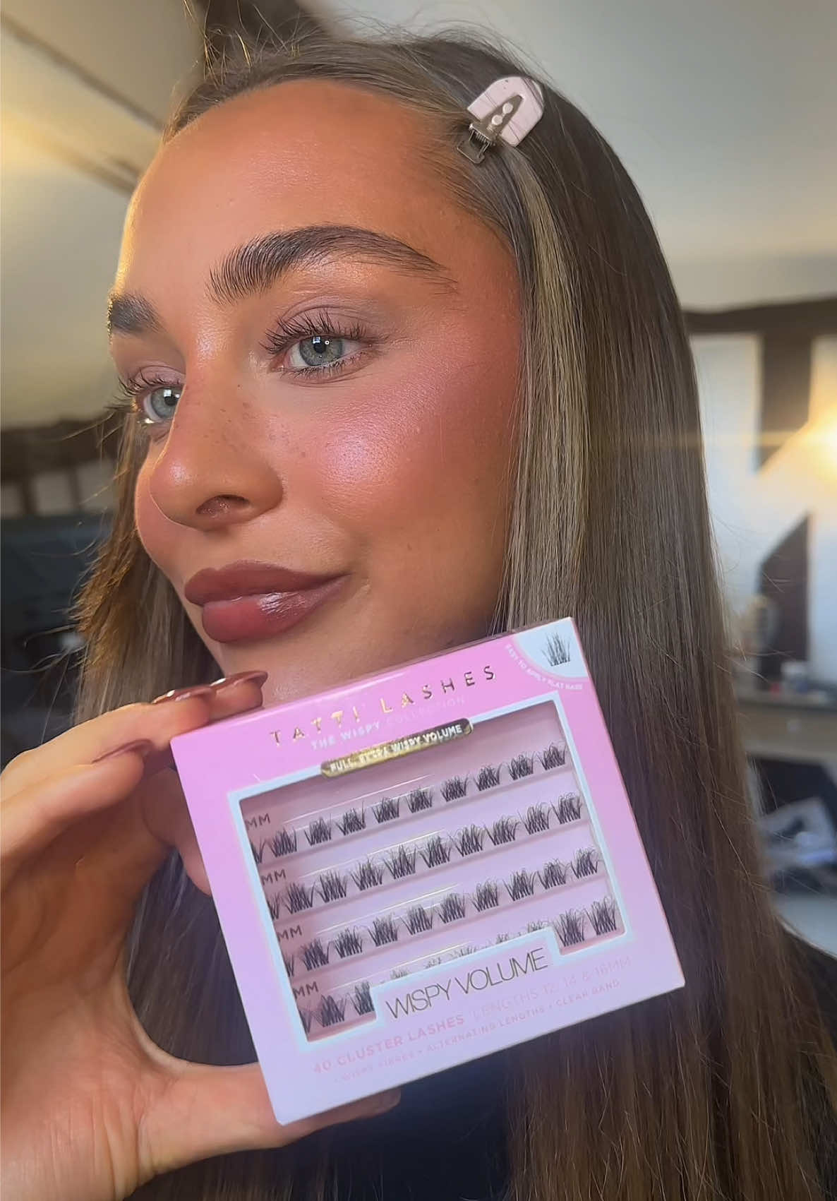 Oh, she’s a lash girly now!! 😍  The @TATTI LASHES Wispy Lash Collection is SO easy to apply and blends amazingly with my natural lashes, they can last up to 7 days AND you can create 4-8 sets and reuse the clusters - A must have!! AD ✨#tattilashes #lashtutorial #cornerlashes #lashextensions #lashes #individuallashes 