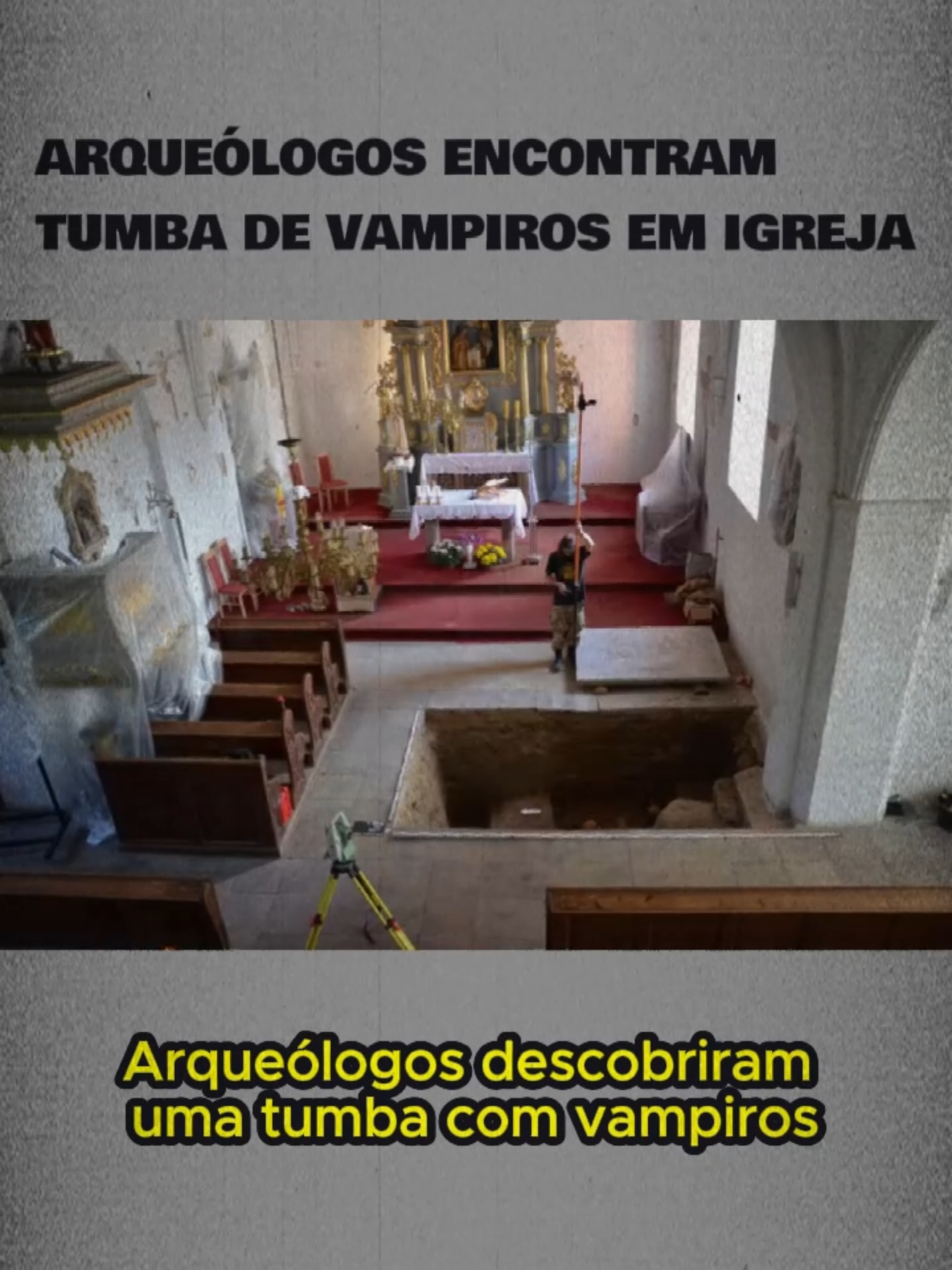 Sob o chão da Igreja da Anunciação da Bem-Aventurada Virgem Maria, foram encontrados restos mortais datados do século XVII. Esta descoberta é particularmente interessante devido à presença de uma foice em um dos esqueletos, um método medieval utilizado para impedir que os mortos voltassem à vida como vampiros. #videosassustadores #terror #horror #paranormal #sobrenatural #vampiros #lobisomem #igreja #creepypasta #lendas #historiasbizarras #historiasdeterror #historiasdotiktok #assombraçãonoturna #creepytok #videodeterror #coisasassustadoras