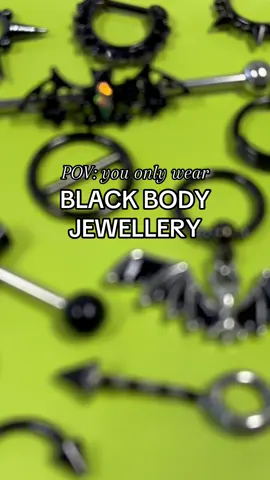 All black & nothing else 🖤🖤🖤 #piercings #bodyjewelry 