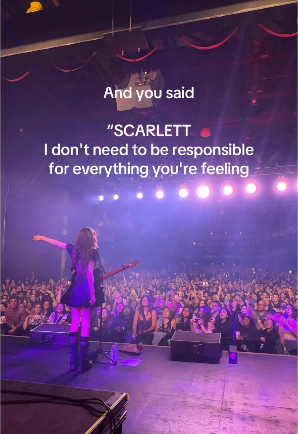 just performed my last show of the year & can’t stop thinking about your voices singing Scarlett each night ! it has been so special. thank you for coming out. HH x  #emotionalgrimreaper #Scarlett  #OnTour 