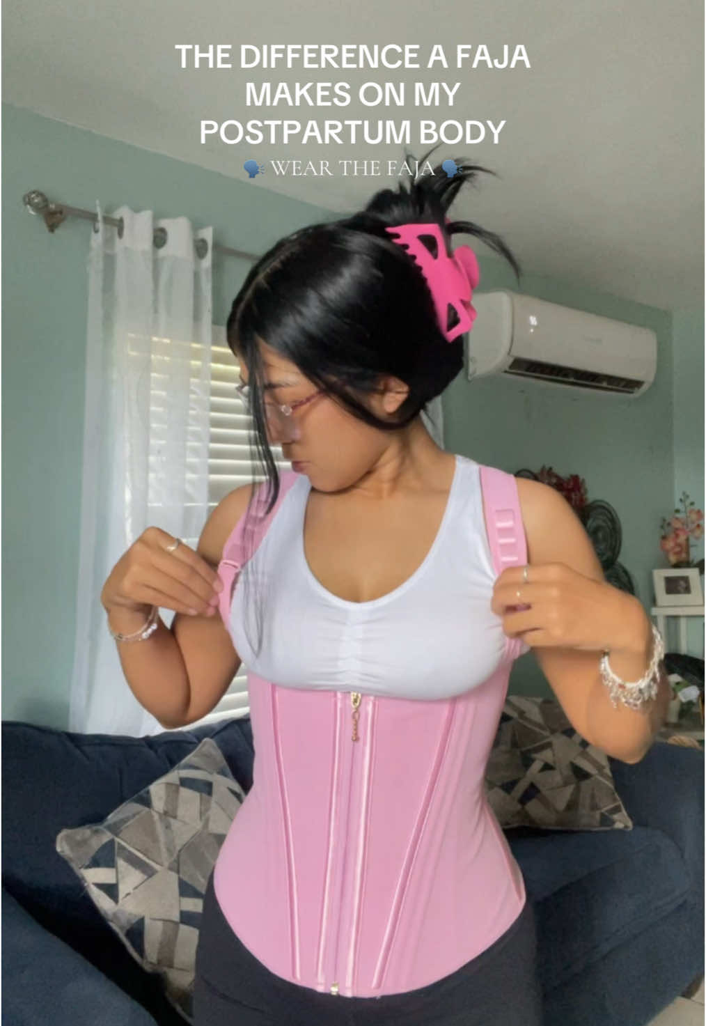 Waist WHERE 🤨 #faja #waisttrainer #postpartum 