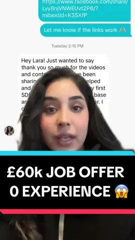 Tanya got a job offer for £60,000 with no experience. Can everyone take the time out to say congratulations to Tanya on her new job offer!   #techsales #sdr #career #bdr #salesdevelopment#techsalestips #Tech #techcareers #sales