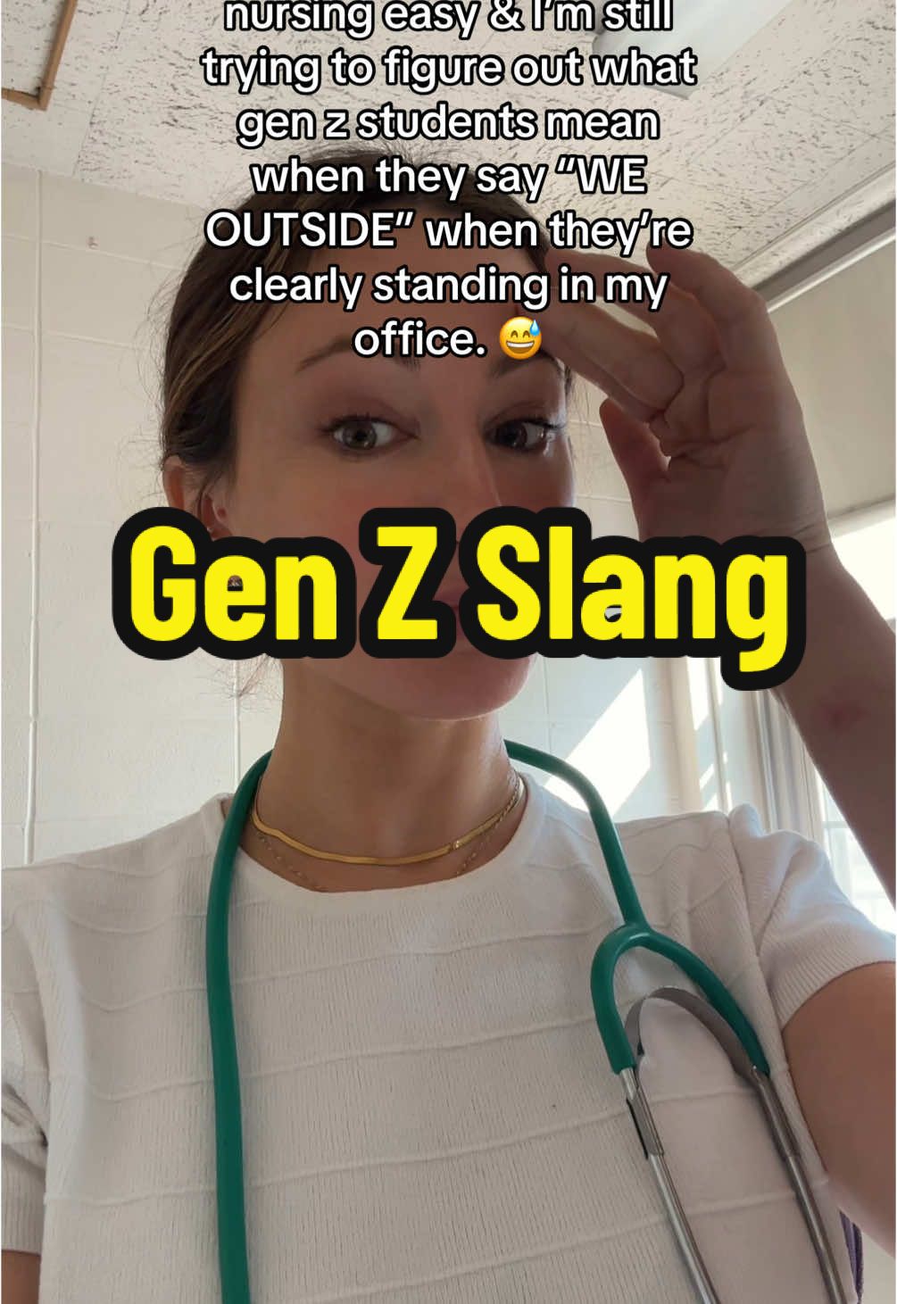 Its getting challenging out here 🥲 #officialtiktoknurse #schoolnurse #lmao #slang #genz #students #comedy #funny #relatable #schoolnurse #WUT #weoutisde #help #nurse #wut 