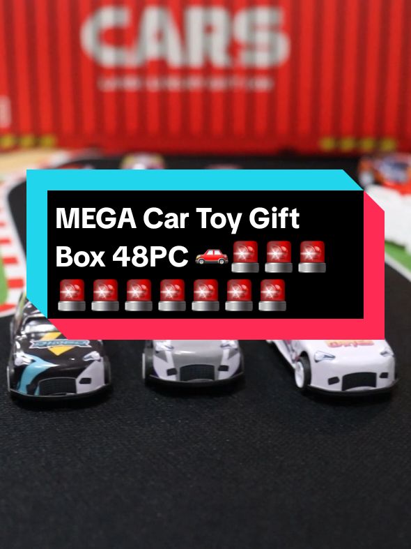 48 Piece Car Toy Gift Set Alloy Cars Racecars In Shipping Container #toys #kids #parenting #cars #bluecollar #mechanic #girldad 