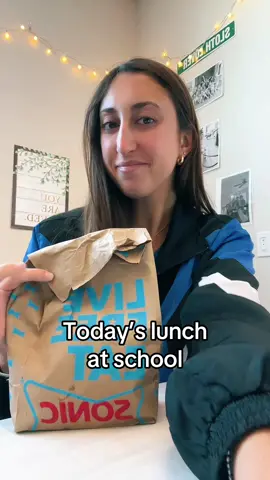 Happy sonic Thursday! #teacherlife #schoollunch #noellelovessloths 