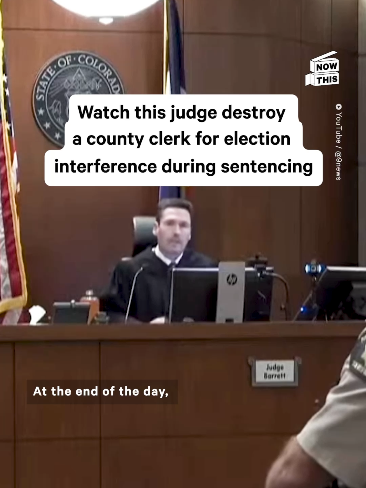 Tina Peters, a former Colorado county clerk, was sentenced to 9 years for allowing election conspiracy theorists to access voter records following the 2020 election #maga #election2020 #crime #votingrights