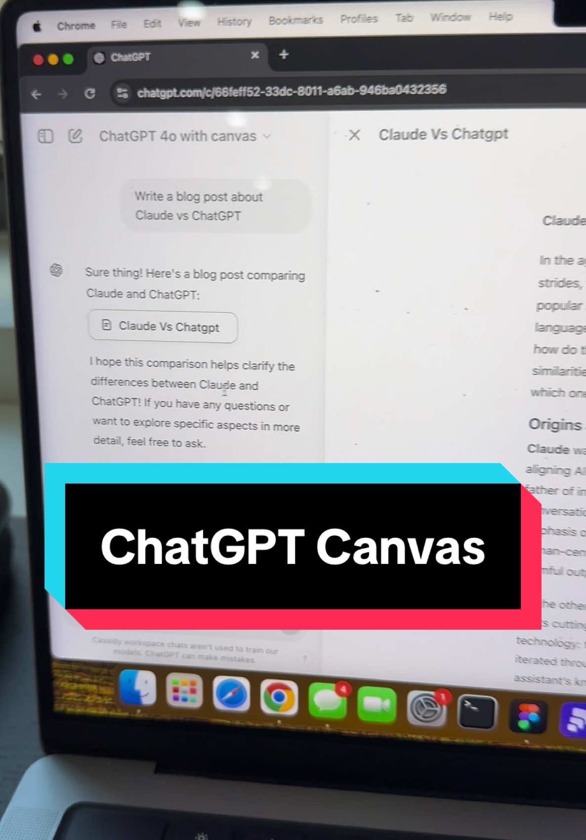 ChatGPT canvas just changed the game for writing with AI… #chatgpt #openai #ai #artificialintelligence #aitools #claude 