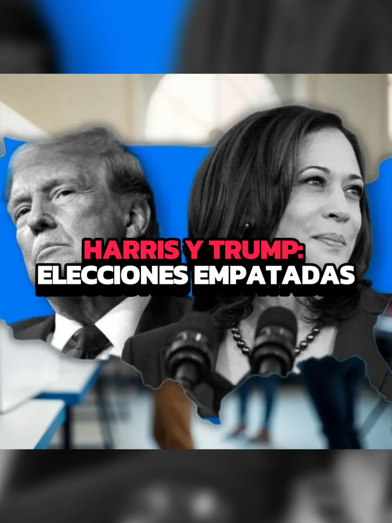 #KamalaHarris y #DonaldTrump están empatados en las encuestas, a un mes de las #elecciones