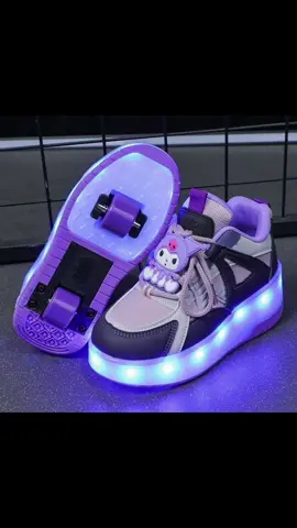 Girls Heelys 2024 Spring Princess Style Brightly Lighted Skates Children's Kuromi Roller Skating Shoes Girls  #affiliate #affiliatemarketing 