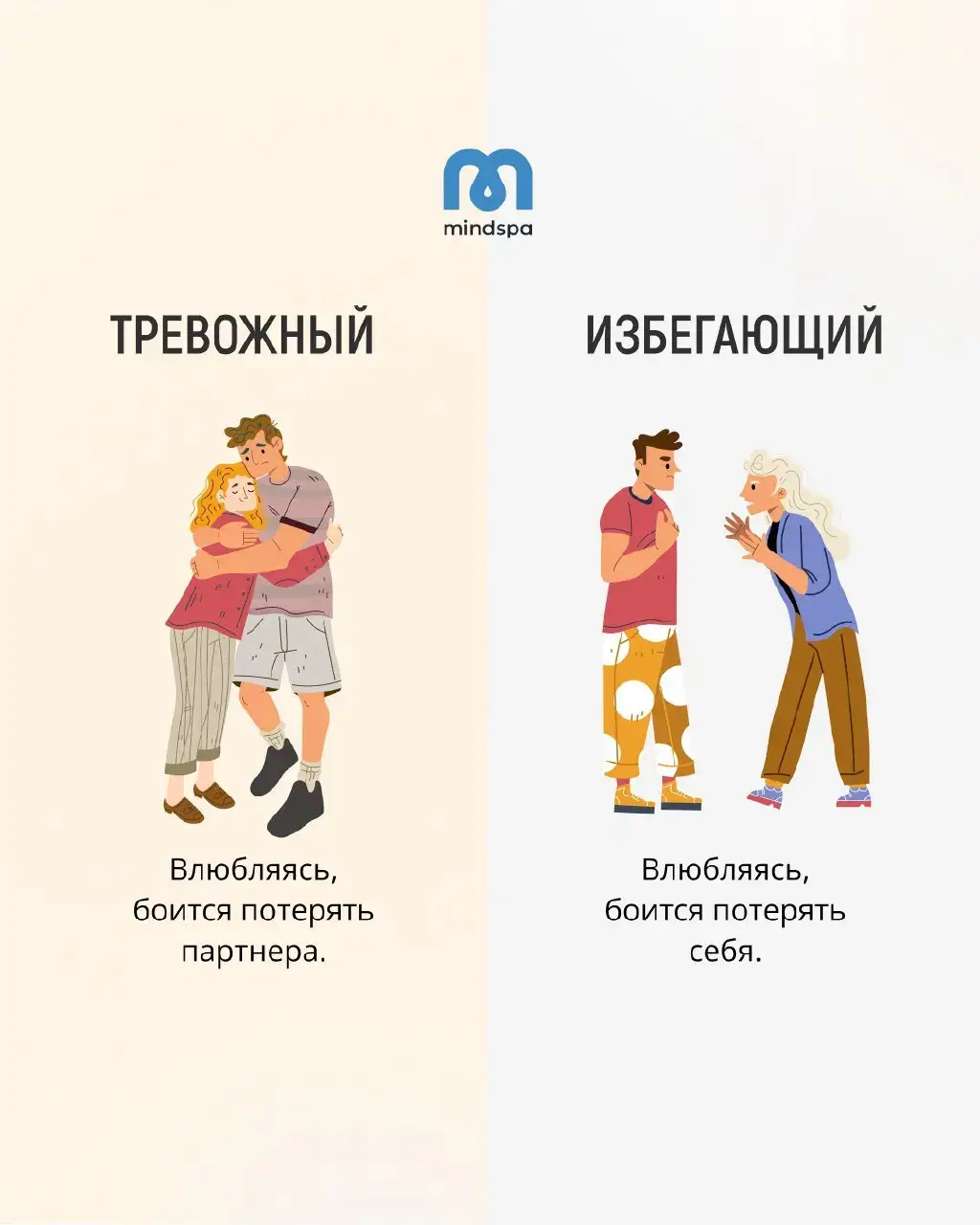 «А вдруг я начну что-то менять в своем поведении и станет только хуже?»⬇ Отвечаем максимально честно и прямо.  Если адекватные действия, которые никак не нарушают границы, и направлены на улучшение отношений, вызывают у второй стороны плохую реакцию, тогда ситуация безнадежна.  Чем скорее ты выйдешь из нее – тем лучше для тебя.  И выходить гораздо проще, когда ты четко знаешь: с моей стороны все было правильно.  Поэтому, может ли стать хуже?  Может. Но это «хуже» на самом деле «лучше». 😉Кстати, безнадежных кейсов с избегающими намного меньше чем тех, которые реально можно улучшить. Понять, как себя вести с избегающим партнером, как сделать вашу связь ближе и крепче поможет наш бестселлер – гайд «Как построить отношения с избегающим партнером».  🔥Сегодня – лучший день для приобретения гайда, ведь мы даем к нему крутой подарок: гайд «Отношения с тревожным партнером». Он поможет тебе лучше узнать себя, и донести нужную информацию о собственных потребностях до твоего любимого человека. Сегодня ты можешь получить 2 гайда по цене одного – всего за 46$ (3500 рублей). ▪ Перейди по ссылке в шапке профиля ▪ Положи в корзину оба гайда ▪ Выбери удобную валюту платежа ▪ При оформлении покупки введи промо-код LOVE ▪ Готово! Заказ можно оплатить в любой валюте и из любой страны. #самотерапия #самооценка #психология #отношения 