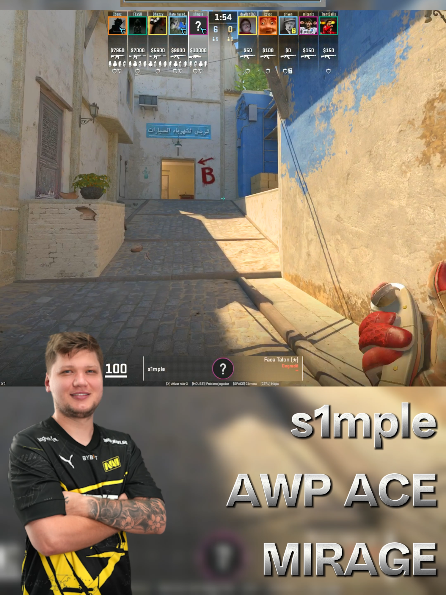 the goat is coming back - s1mple playing faceit - #cs #csgo #cs2 #s1mple #ace #awp #mirage #faceit #faceit10lvl