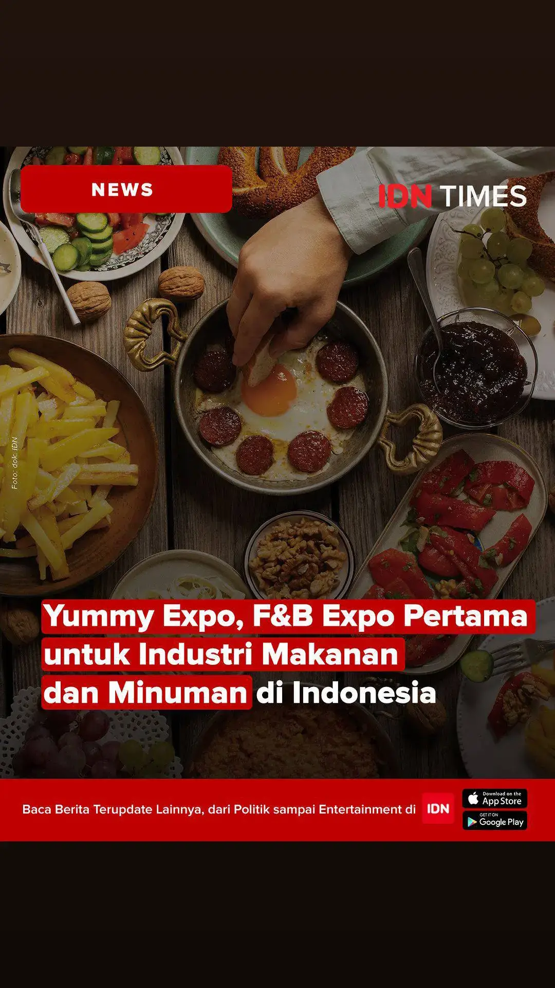 Yummy dengan antusias mempersembahkan Yummy Expo, pameran F&B pertama yang dikembangkan sebagai platform inovatif untuk mendukung pertumbuhan industri makanan dan minuman (F&B) di Indonesia. Pameran ini akan berlangsung pada 17-19 Oktober 2024 di JIEXPO Kemayoran, Hall B, Jakarta, dan bertujuan untuk menjembatani kesenjangan antara pemasok dan pembeli dalam sektor F&B melalui kombinasi unik dari platform digital dan pameran langsung. Yummy Expo hadir sebagai respons terhadap kebutuhan mendesak akan ruang kolaborasi yang efektif dalam industri F&B. Di tengah tuntutan pasar yang semakin dinamis, pameran ini berkomitmen untuk menciptakan ekosistem dinamis yang mendukung pertumbuhan dan ekspansi bagi semua pemangku kepentingan. Dengan mempromosikan pembelian, kolaborasi, dan inovasi, Yummy Expo menyediakan wadah bagi bisnis dari berbagai skala untuk menampilkan produk dan layanan mereka. #foodvlog #foodtiktok #food #yummyexpo #tiktokberita #tiktoknews #idntimesnews #idntimes 