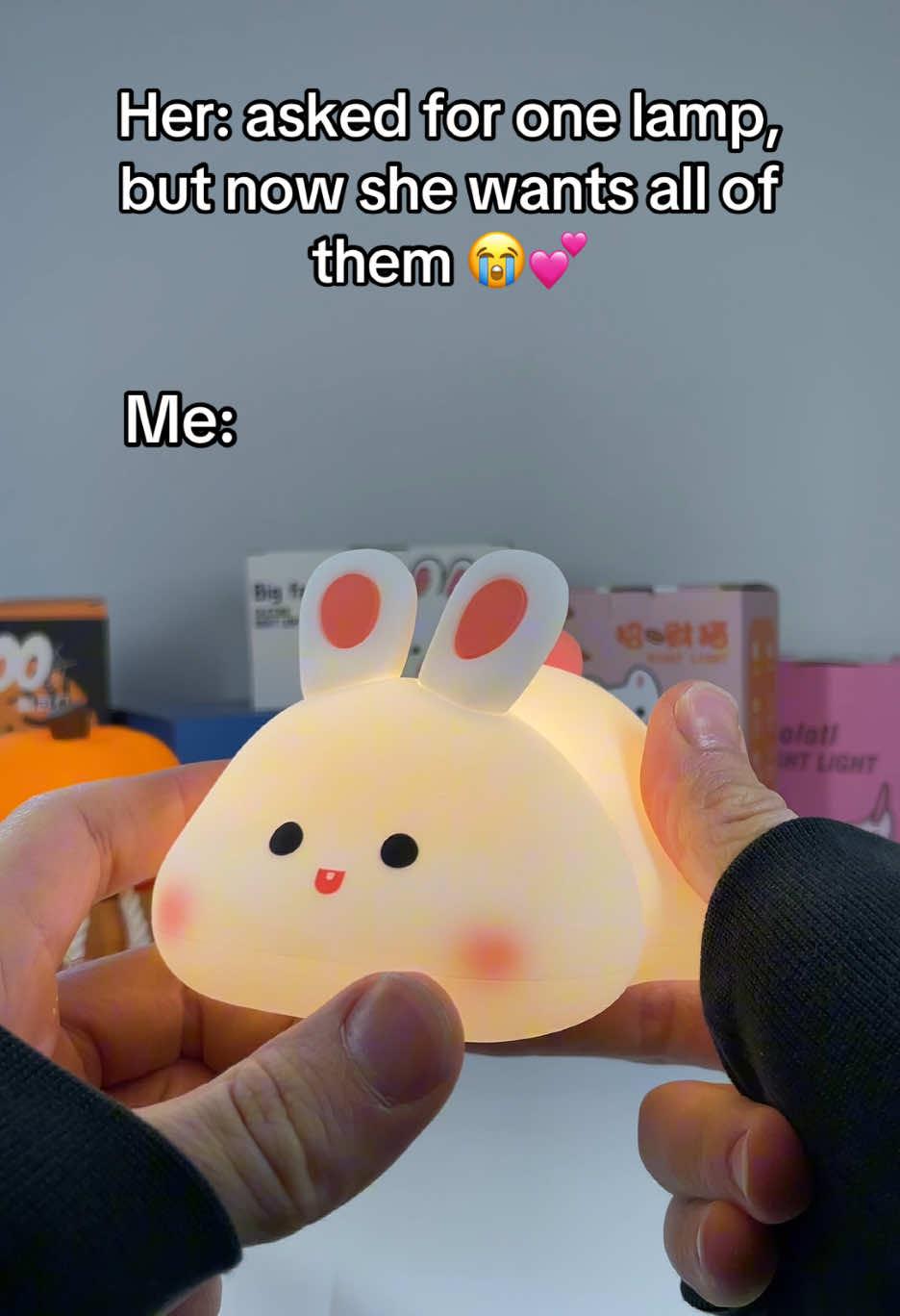 They’re too cute to have just one 🥰✨  #cute #light #night #lamp #forher #bunny #couplegifts #pumpkin #TikTokMadeMeBuylt 