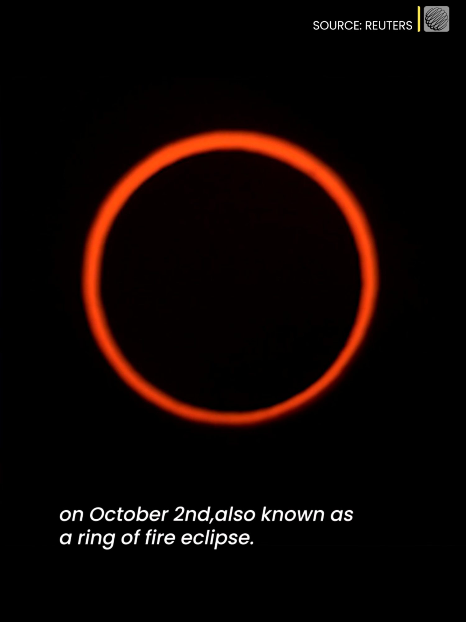 Only a few small tracts of land got to witness an annular solar eclipse on October 2, also known as a 'ring of fire' eclipse. #eclipse #annulareclipse #ringoffire #shareyourweather #news #astronomy #space