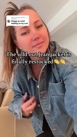 Replying to @Maria | SAHM✨ this denim jackey is finally back in stock as of 30 min ago!  #tiktokshopblackfriday #tiktokshopcybermonday #tiktokshopholidaydeals #jeanjacket #giftideas 